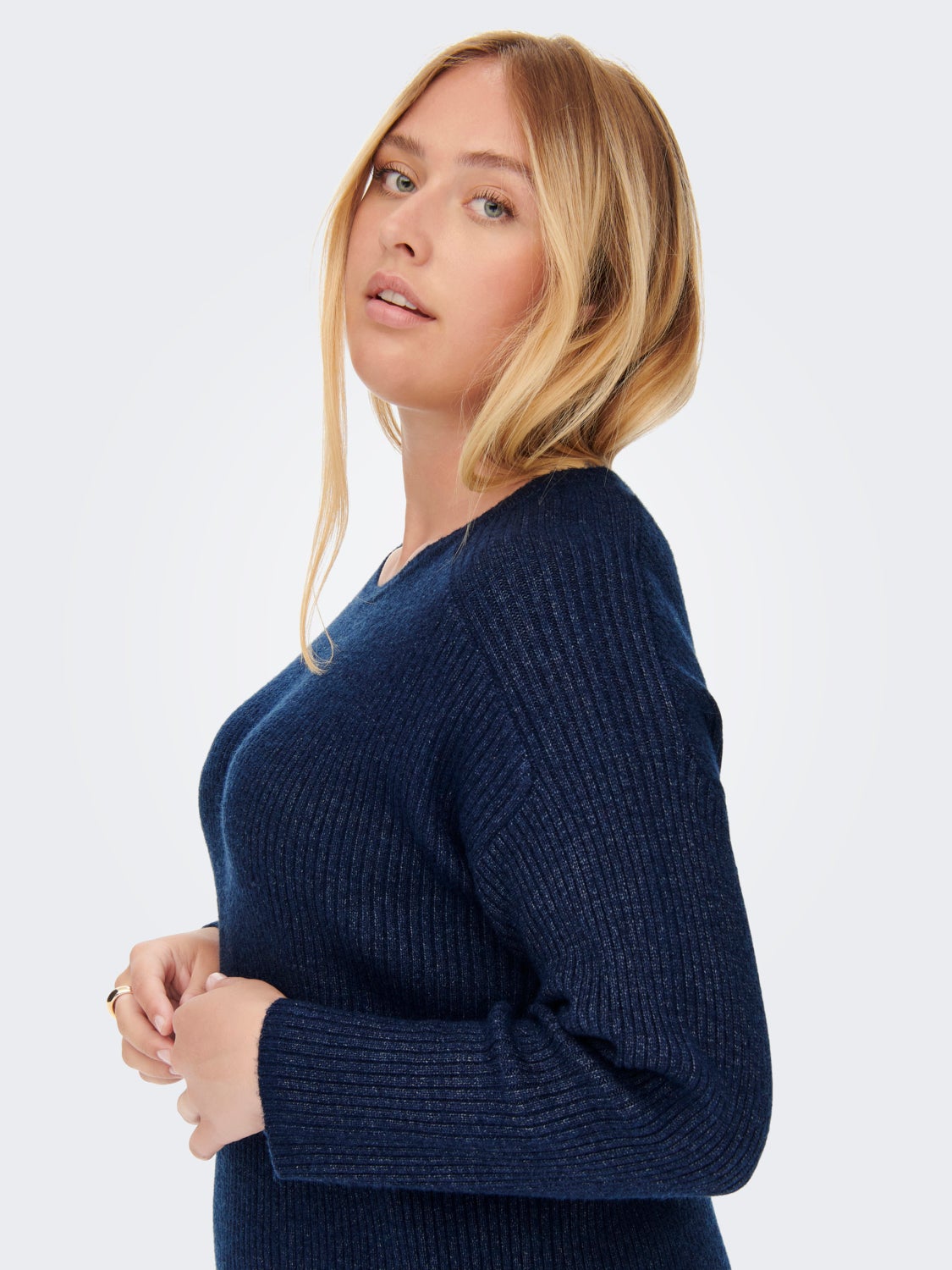 Curvy long sleeved Knitted Dress