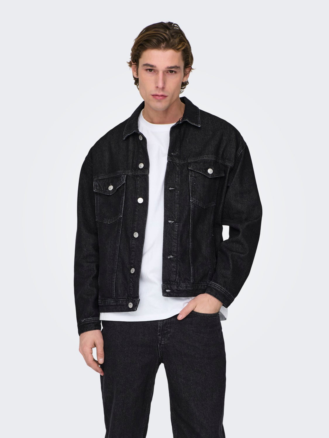 loose fit denim jacket