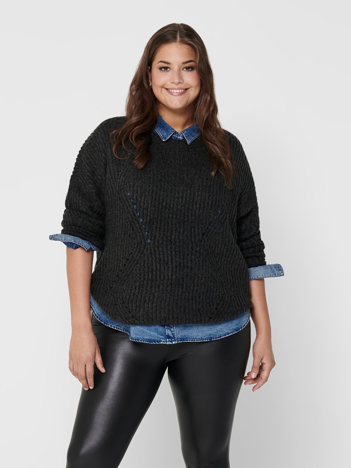 Curvy patterned Knitted Pullover