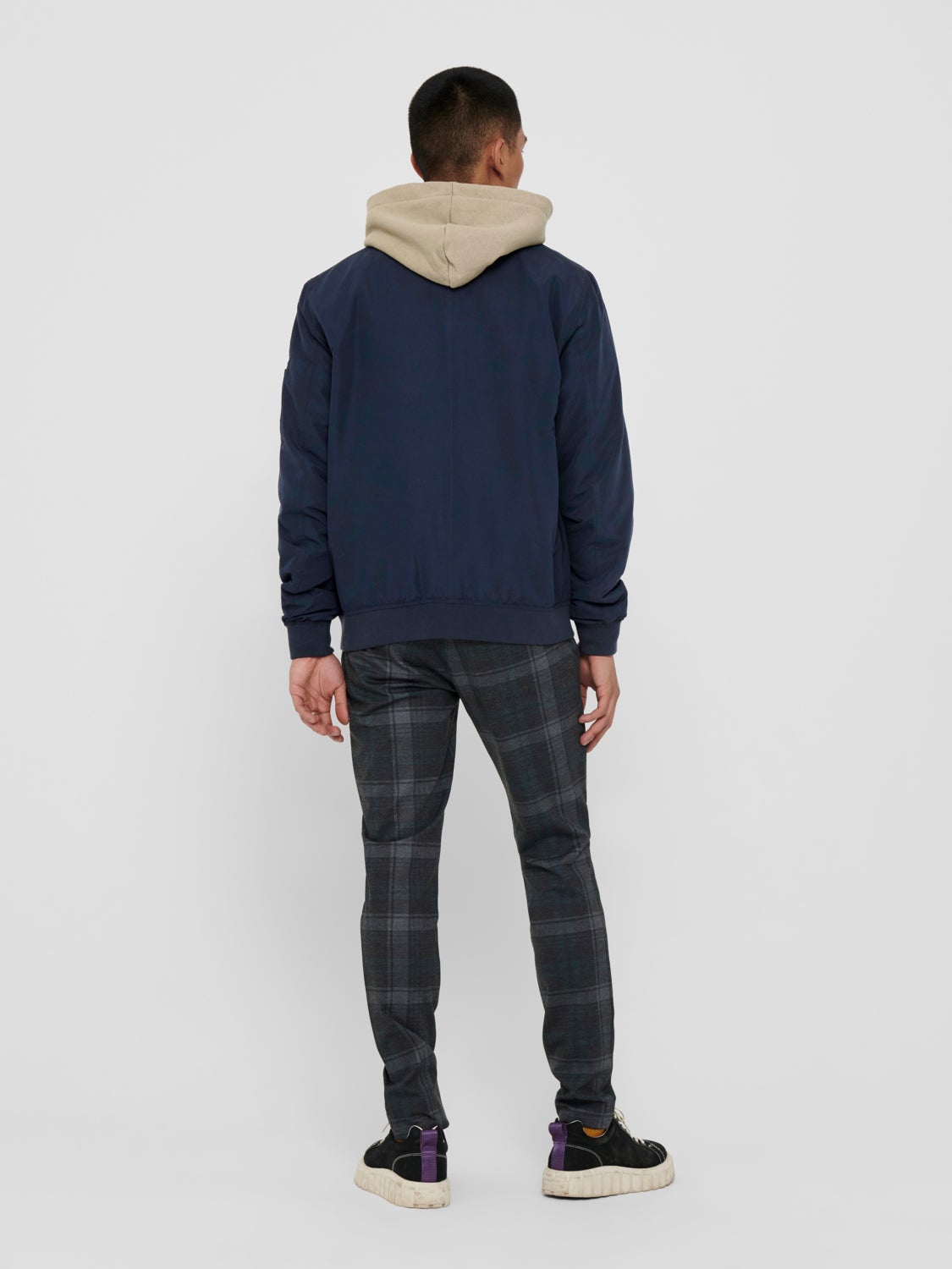 Solid color bomber jacket