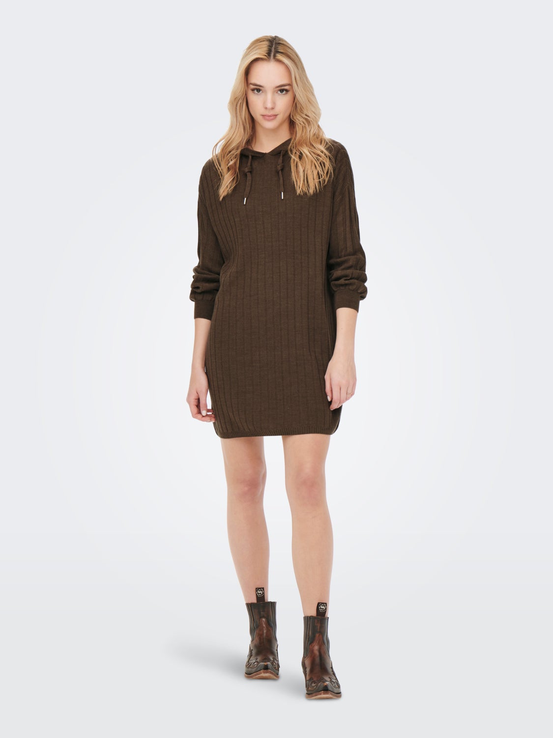 Knitted hoodie dress