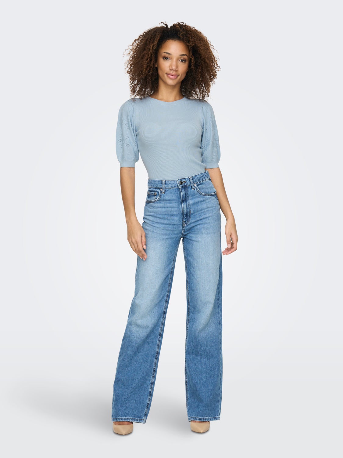 O-Neck Puff sleeves Pullover