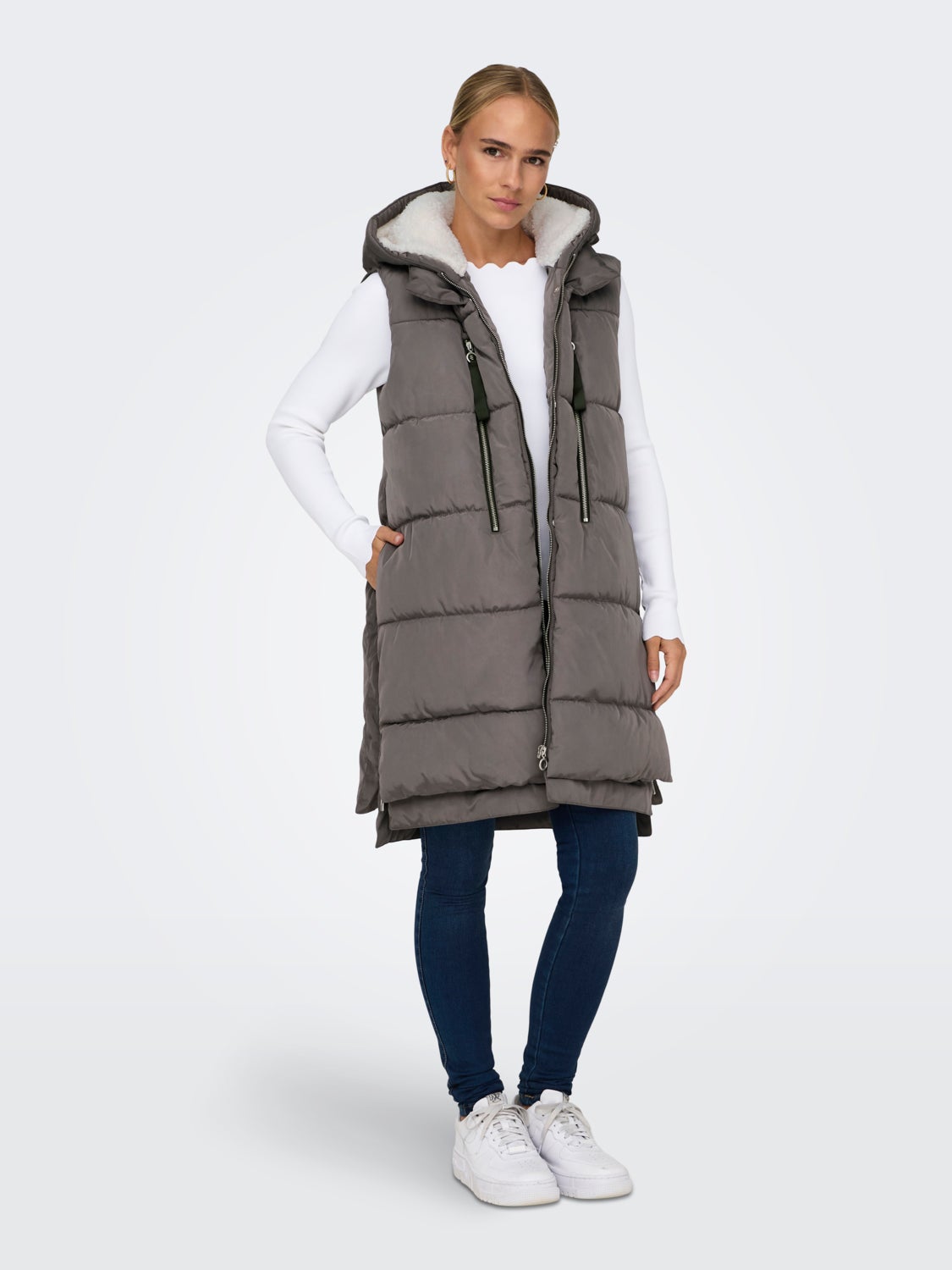 Hooded puffer vest