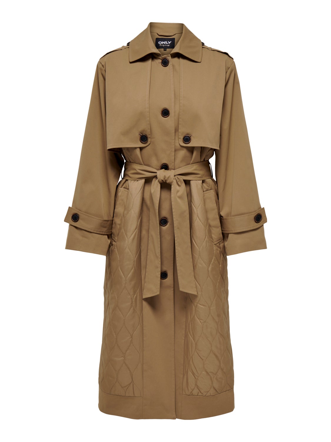 Quilted trench coat