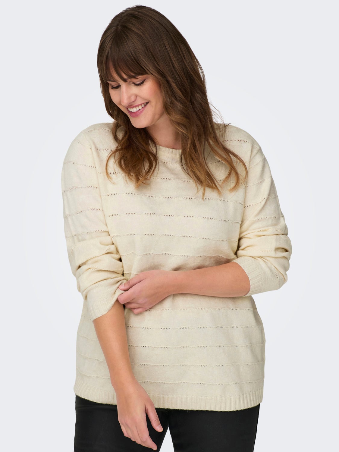 Curvy o-hals sweatshirt