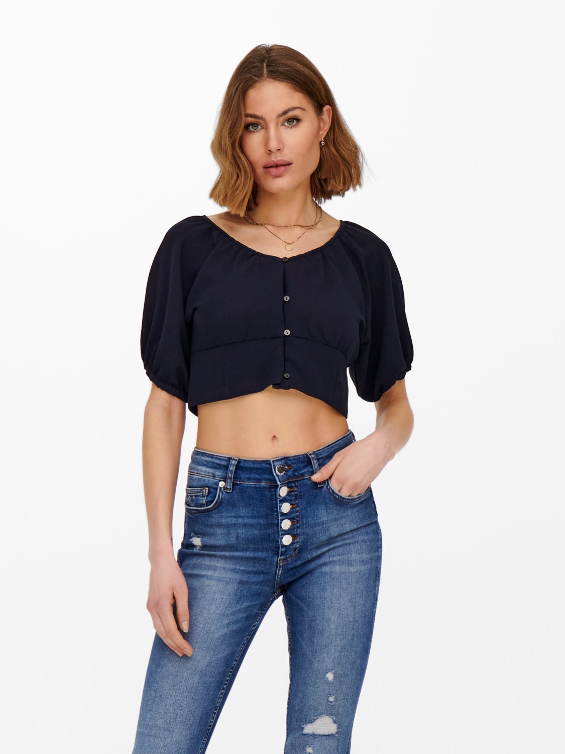 Solid colored crop Top