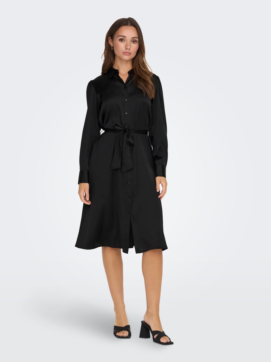 Long sleeved midi Shirt dress