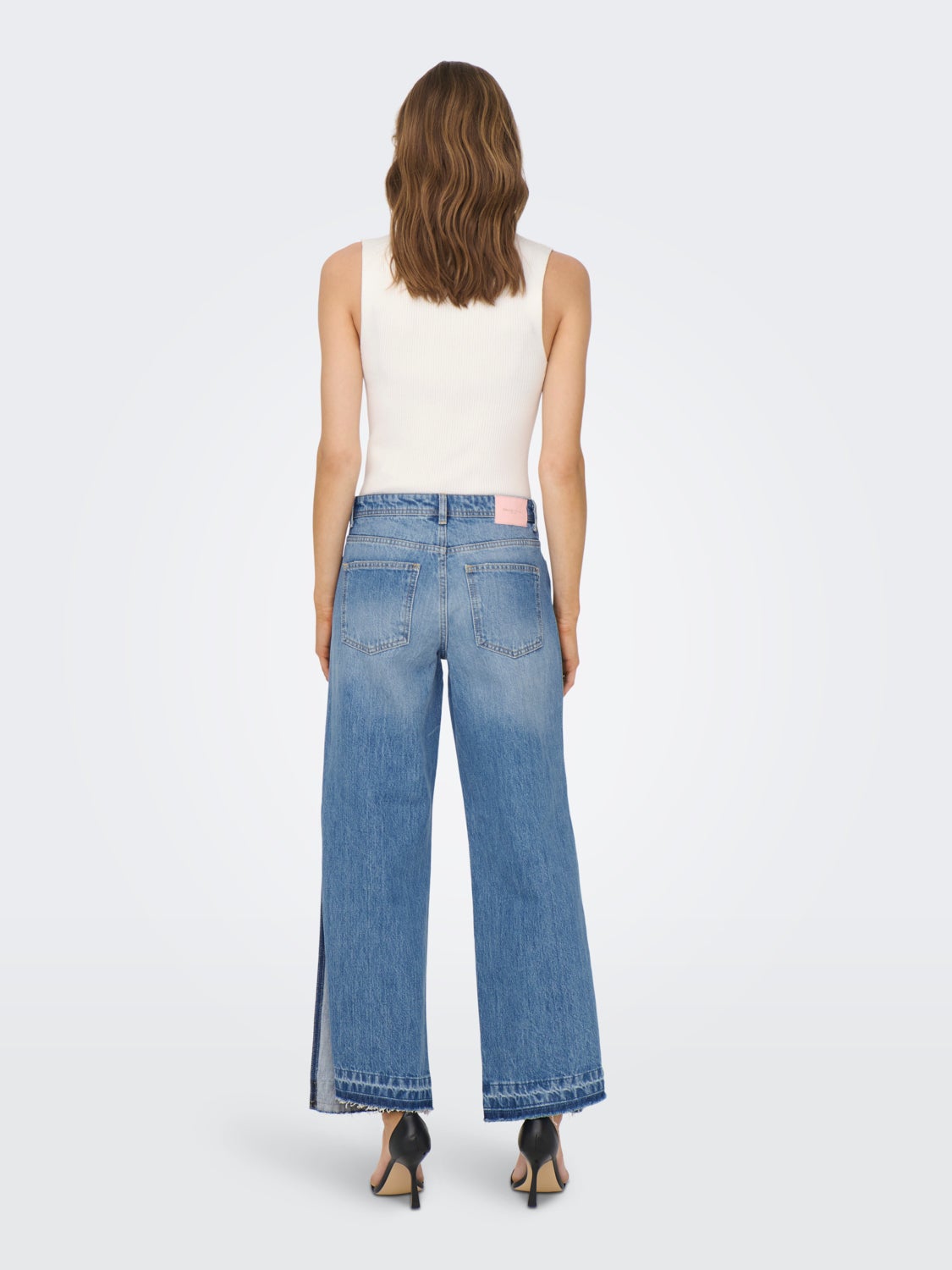ONLSophie wide slit mid-rise jeans