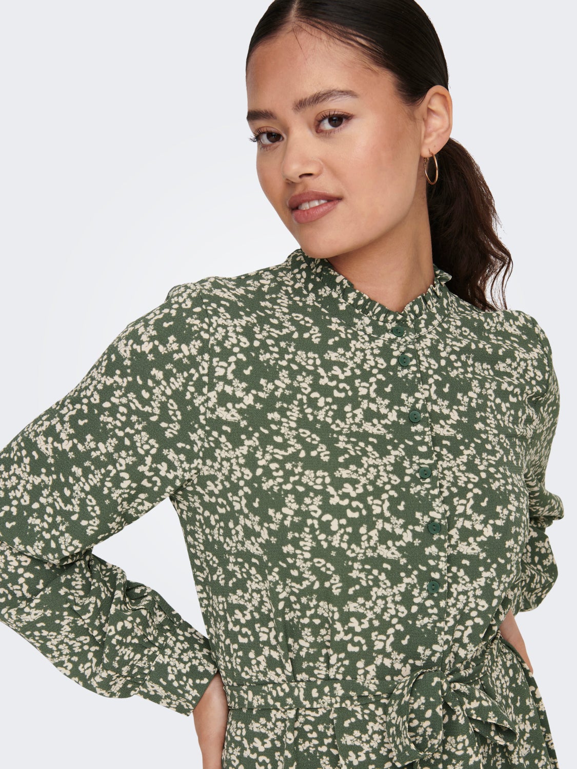 Regular Fit China Collar Short dress