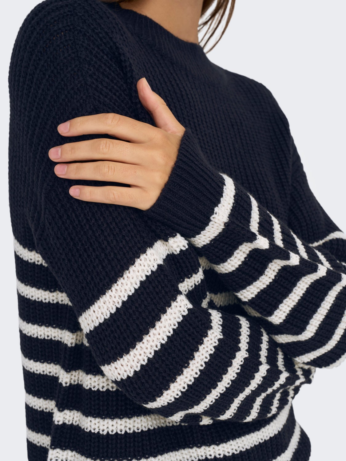 Striped knitted pullover