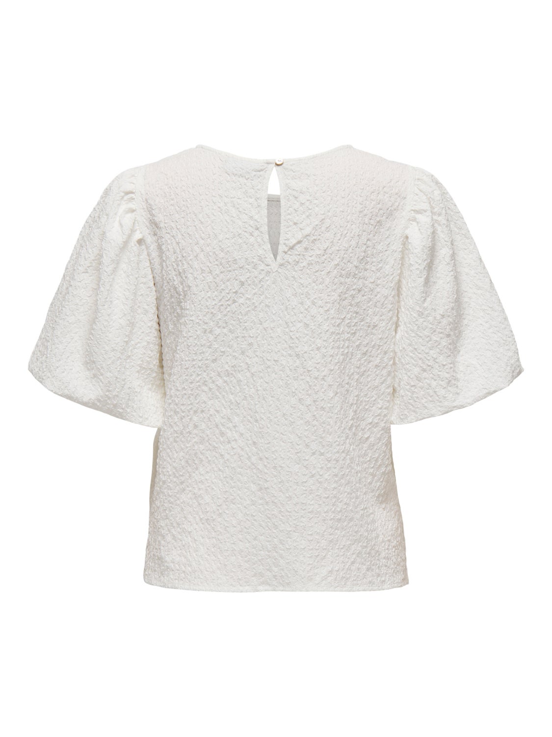 O-neck top with balloon sleeves