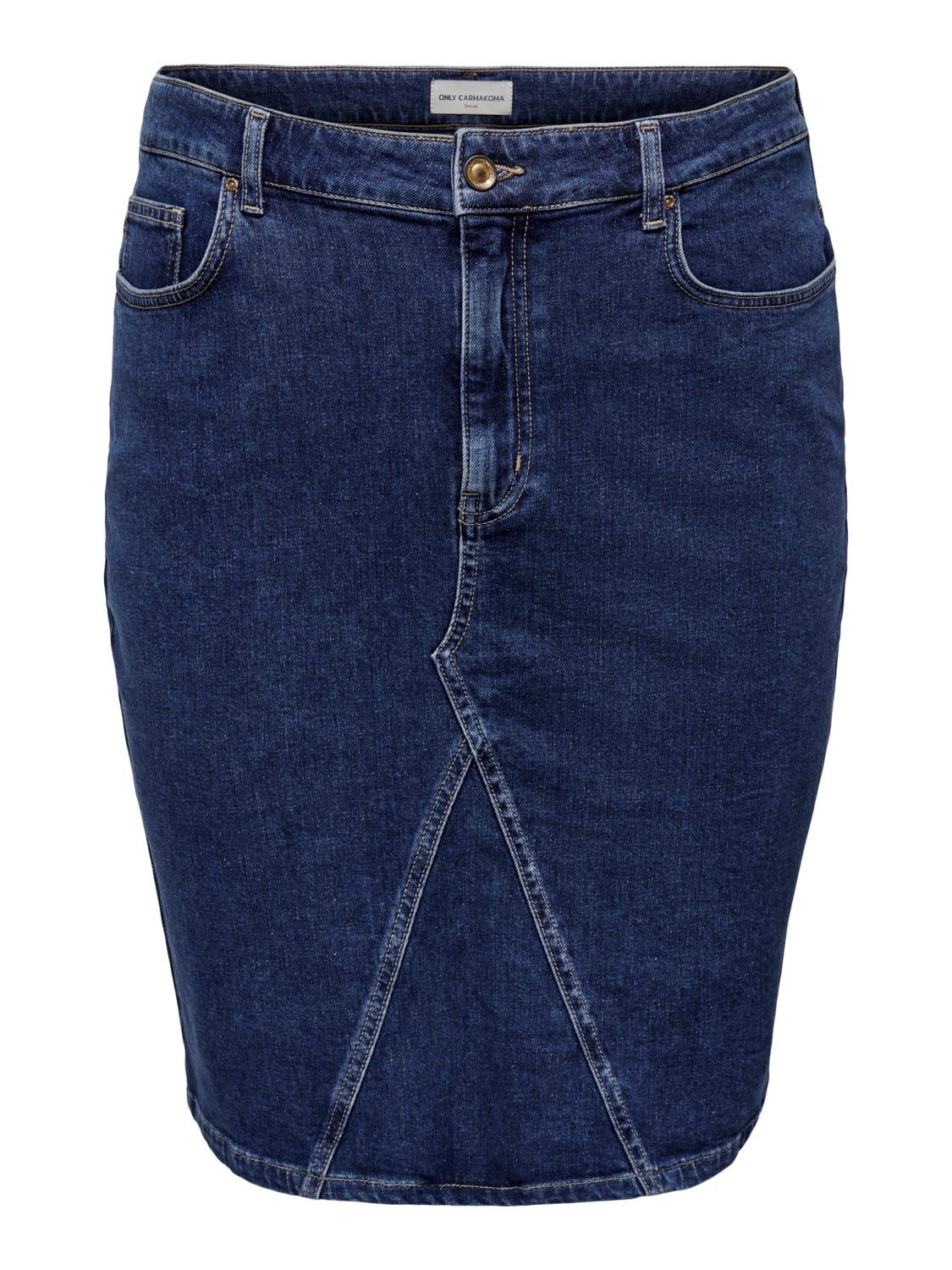 Curvy denim skirt