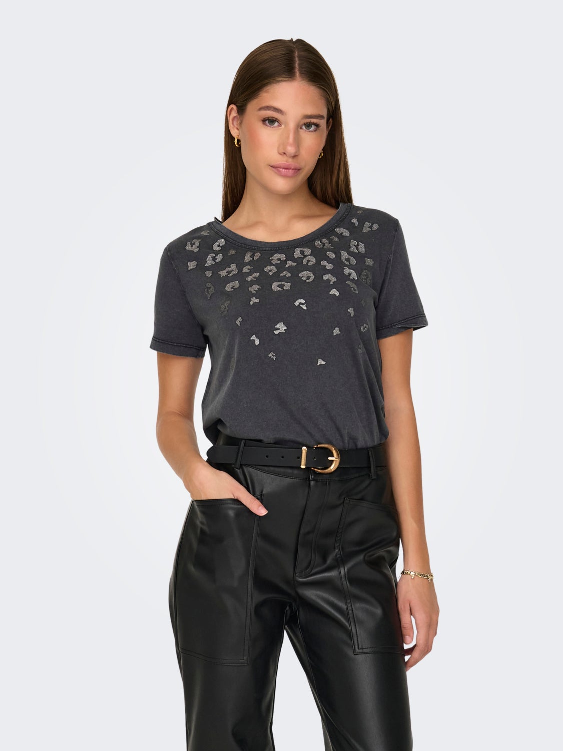 o-neck t-shirt with print