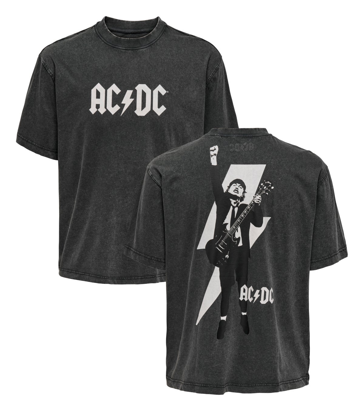 O-neck t-shirt with ACDC print