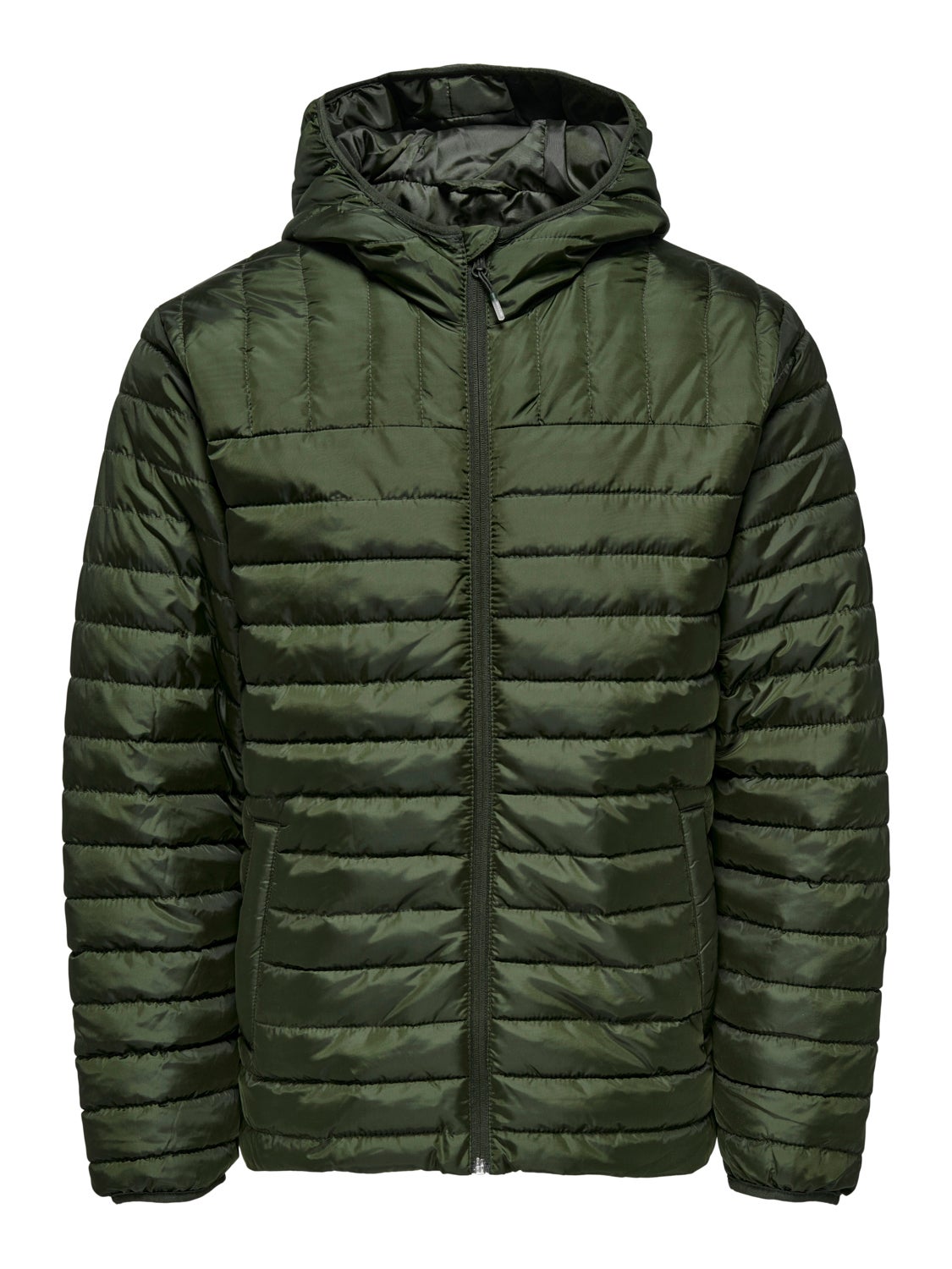 Quilted jacket with hood