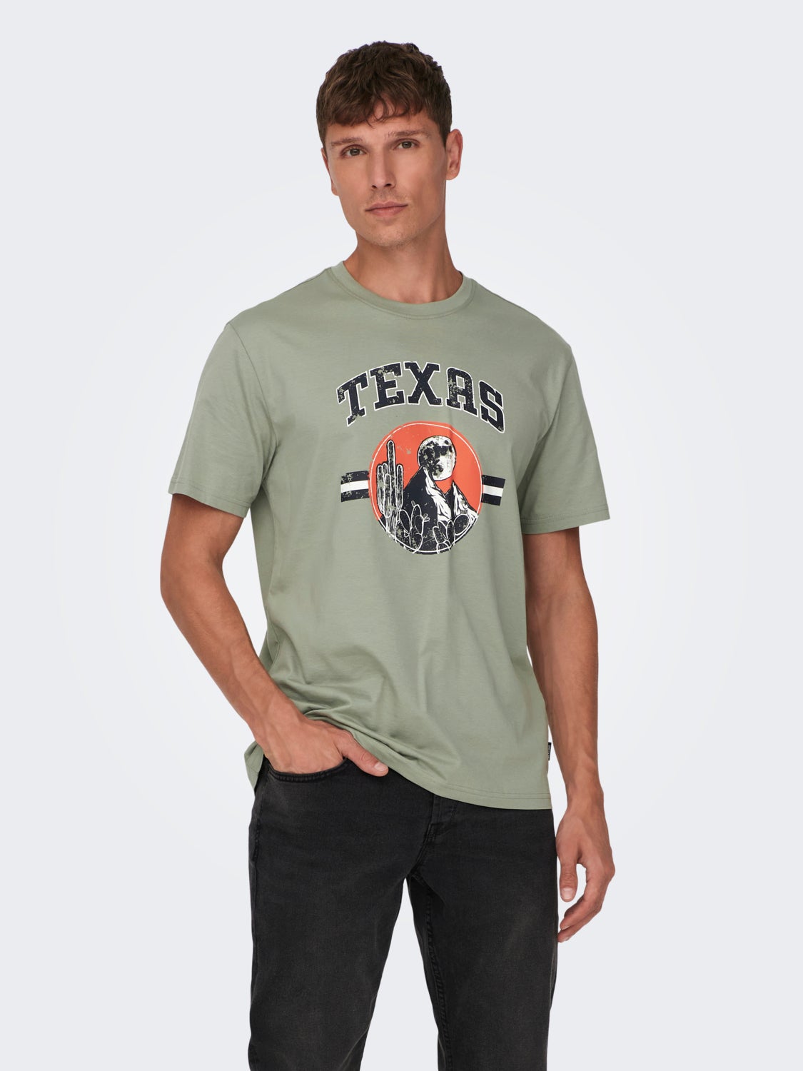 O-neck t-shirt with print