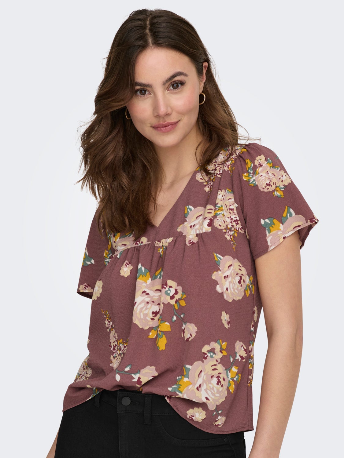 Regular Fit V-Neck Top