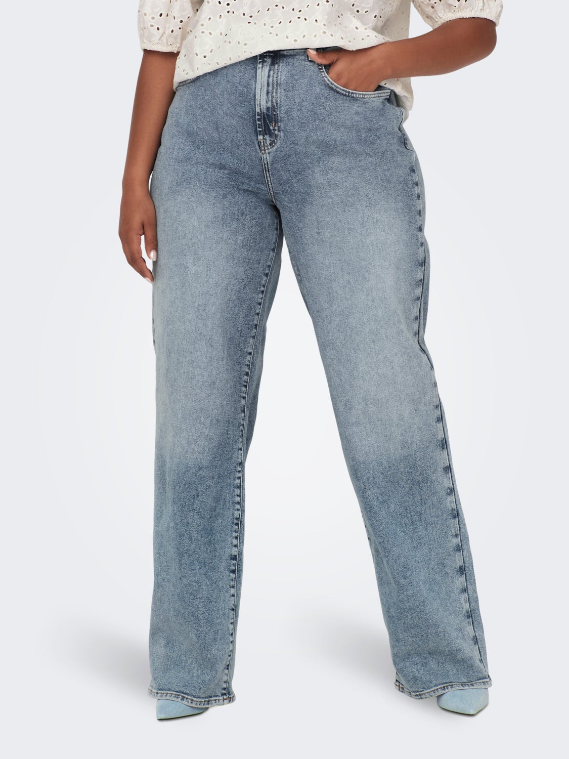 Curvy CARHope Wide Leg high waisted jeans