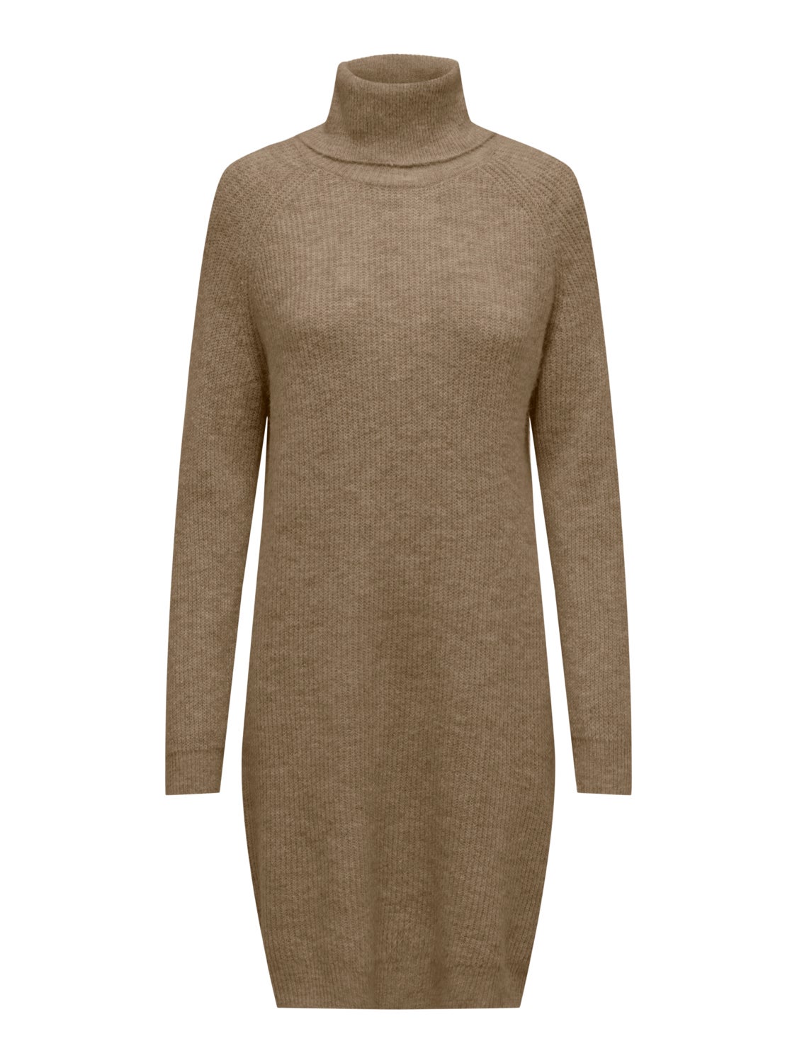 Mini roll neck knitted dress