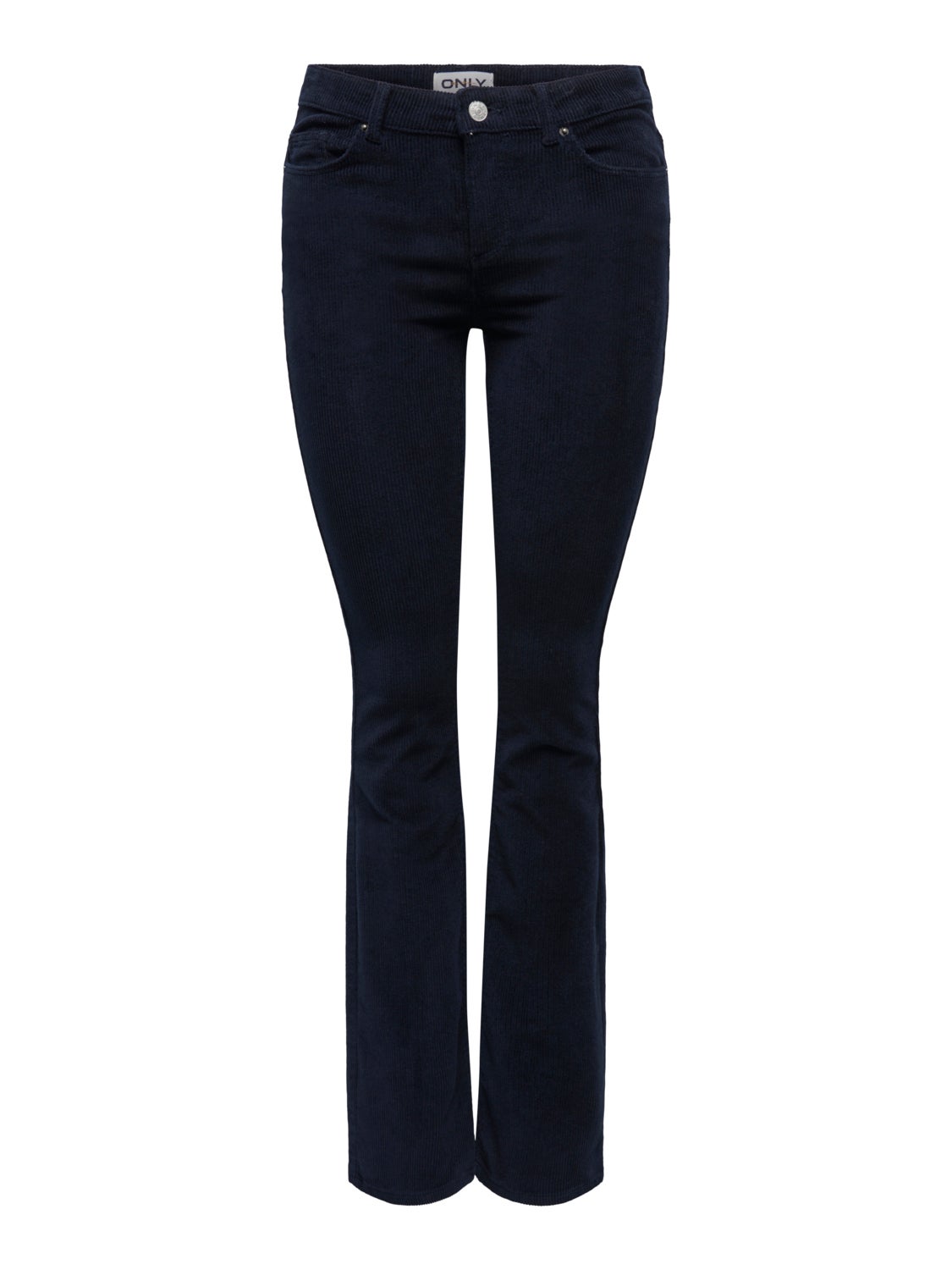 Sweet flared mid waist corduroy trousers