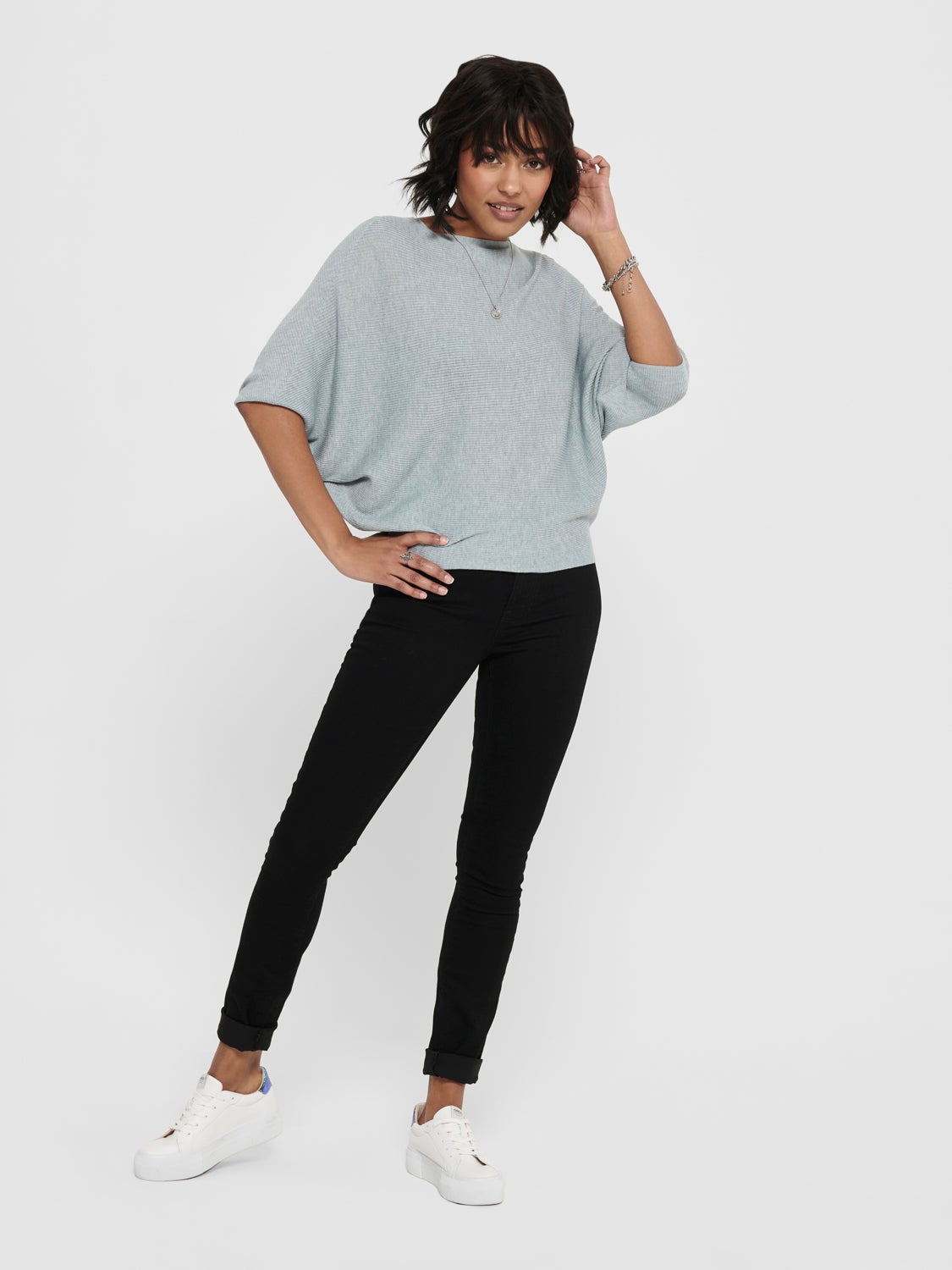 Batsleeve Knitted Pullover