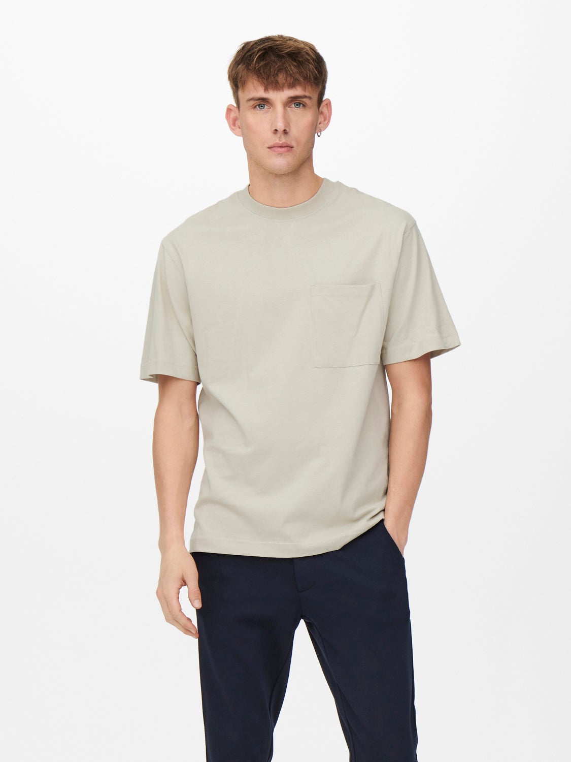 Oversized t-shirt with chest pocket