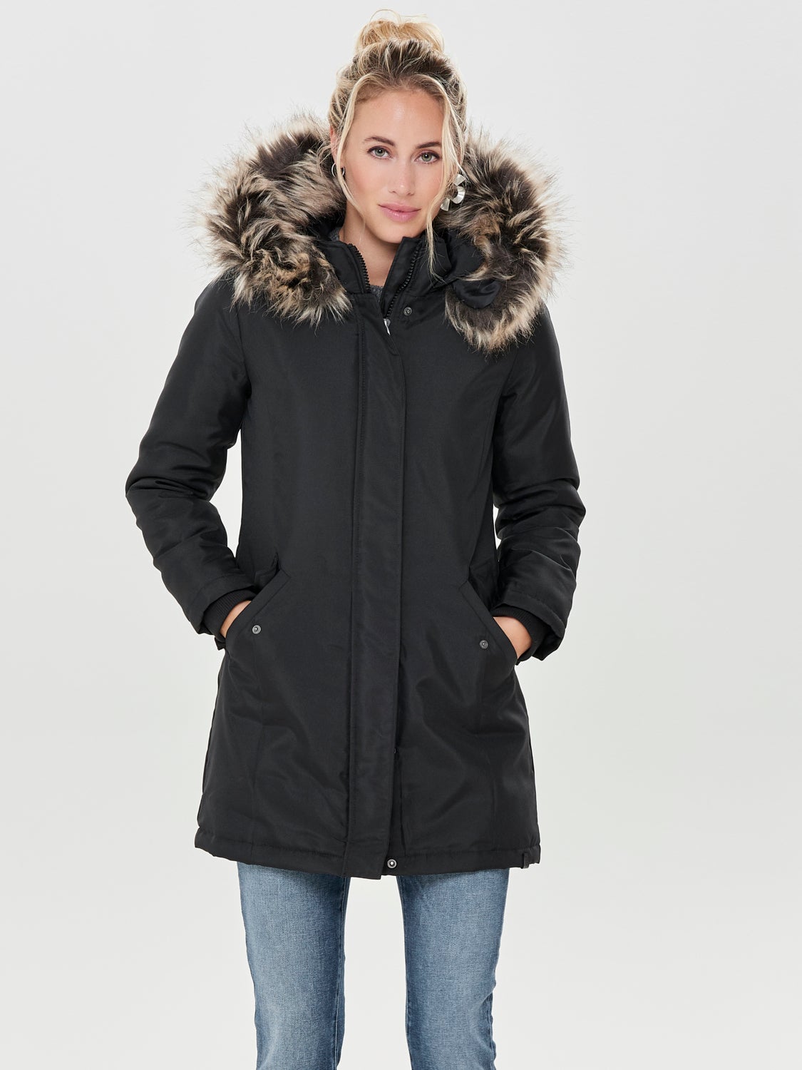 Solid Parka coat