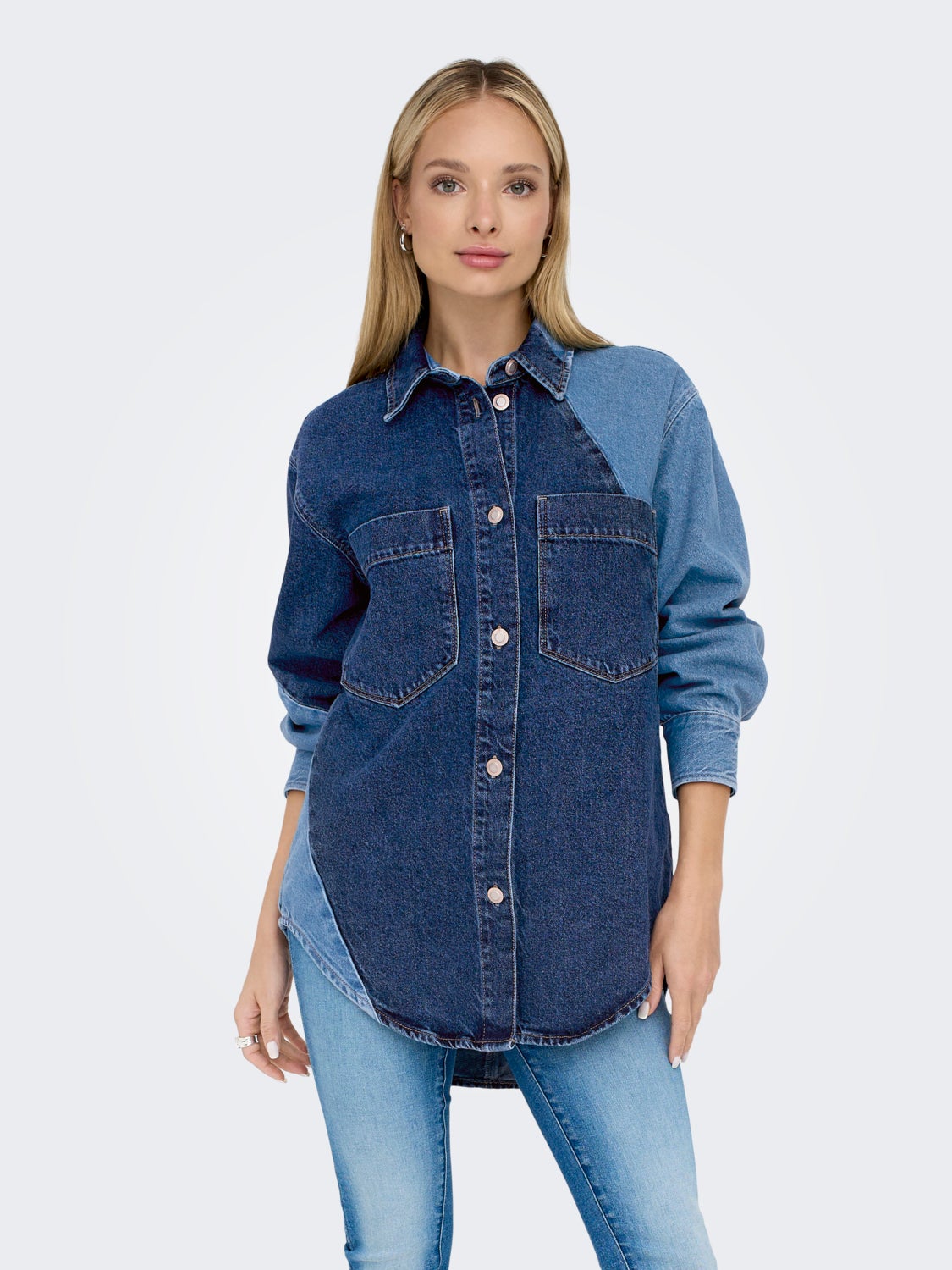 Mix denim shirt