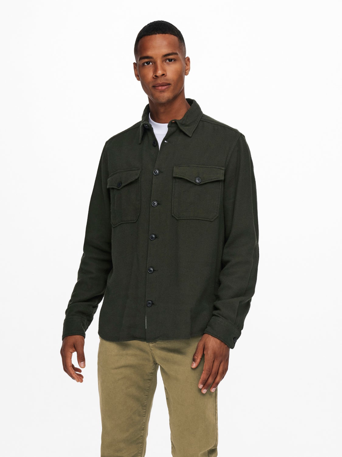 Regular fit overshirt