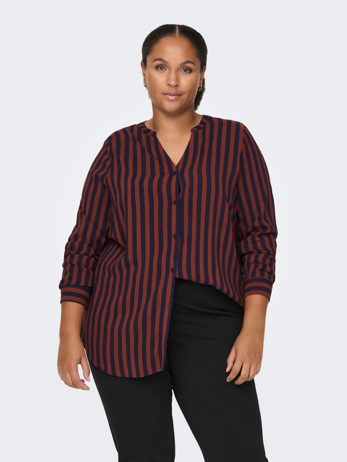 Curvy striped viscose Shirt
