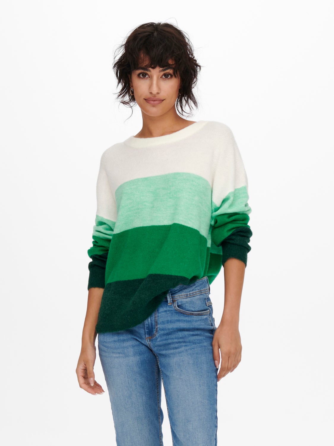 Contrast colored Knitted Pullover