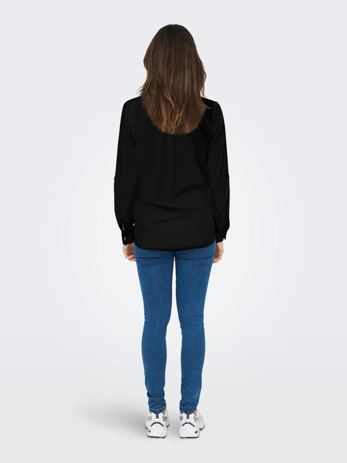 Shirt with rolled rolled up sleeves