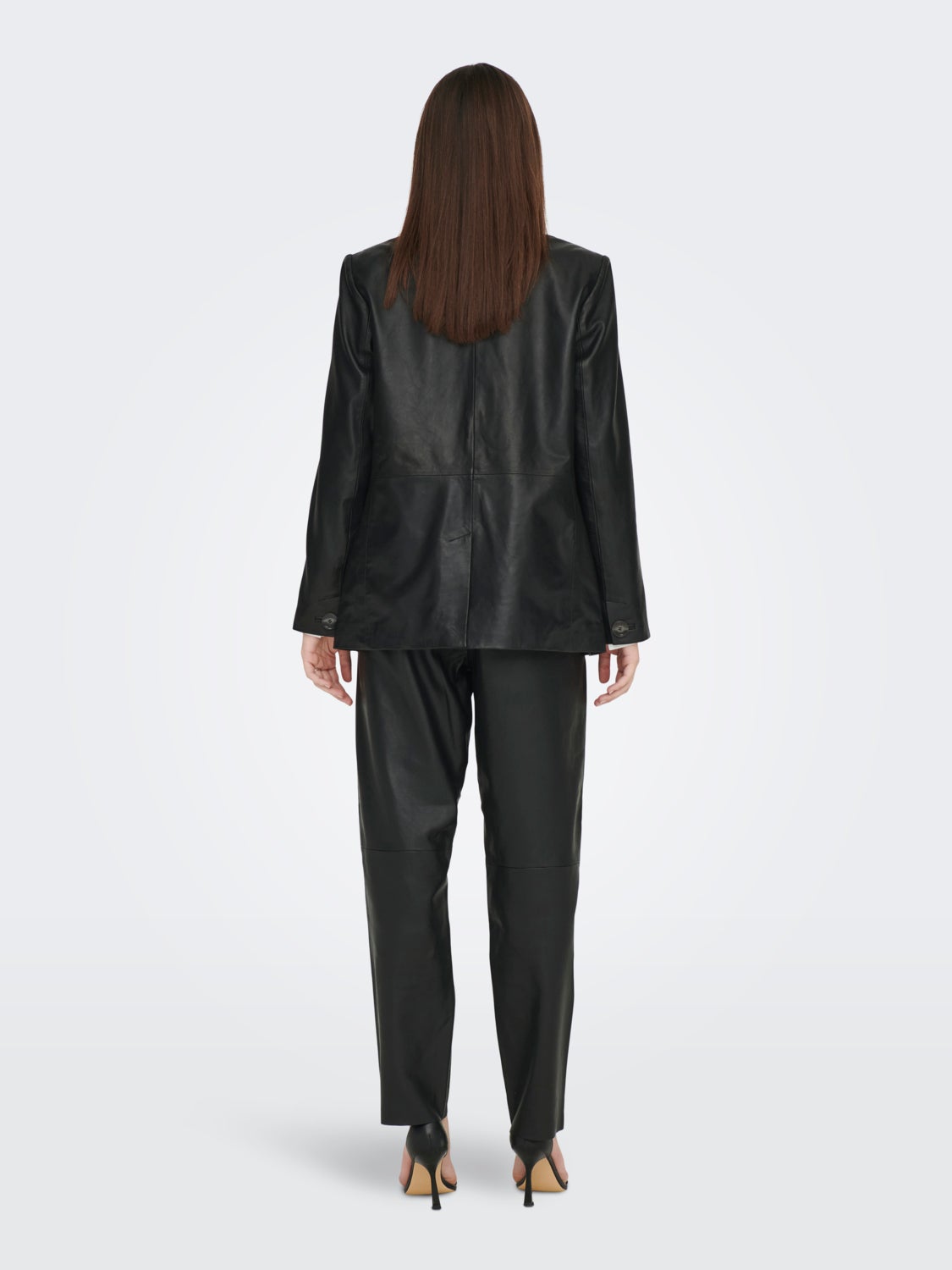 Loose Fit Leather Blazer