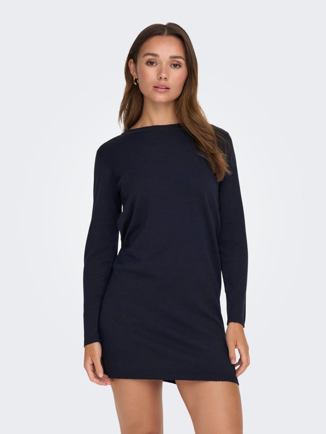 Mini o-neck knitted dress