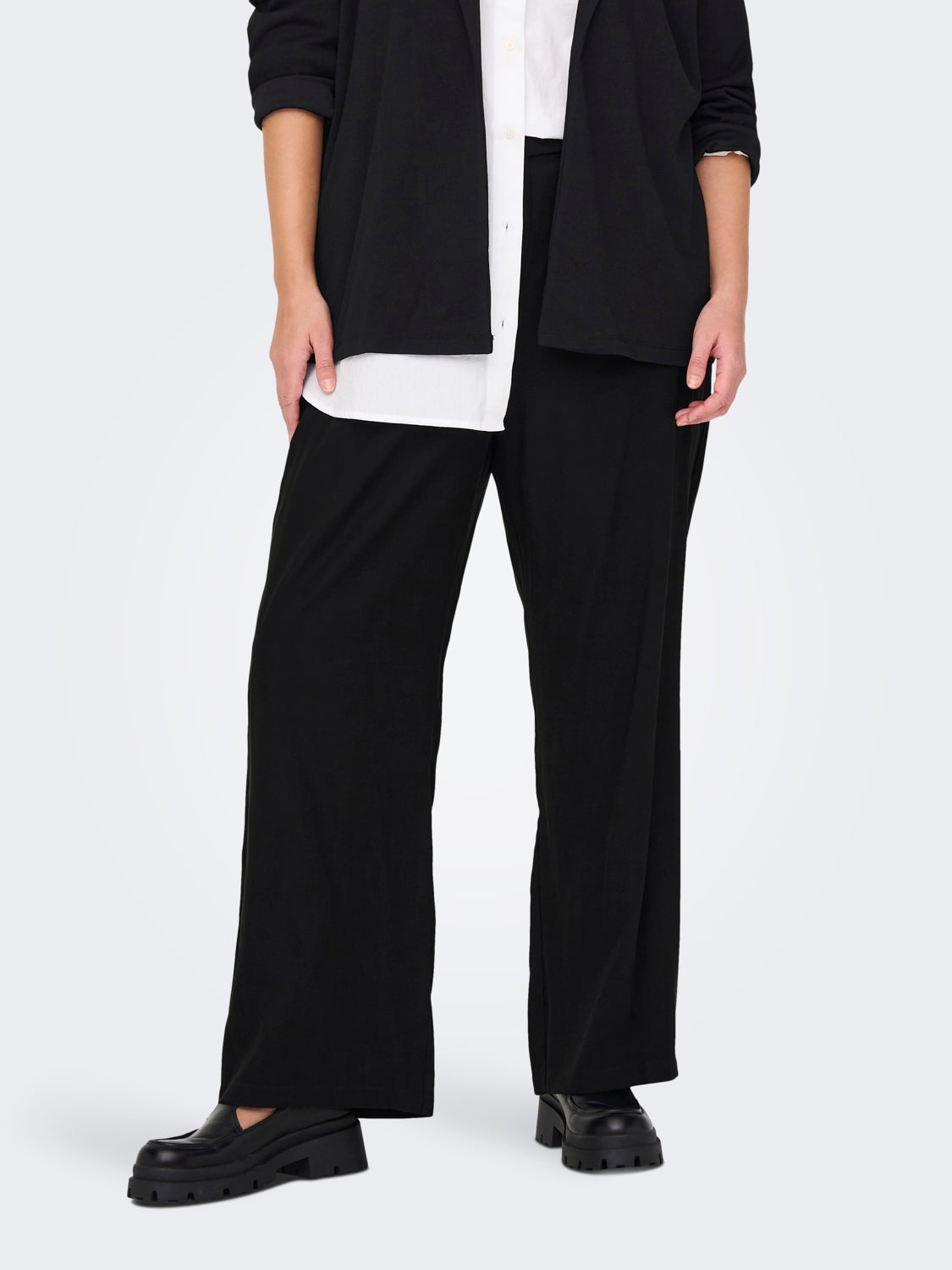 Curvy Wide Viscose Trousers