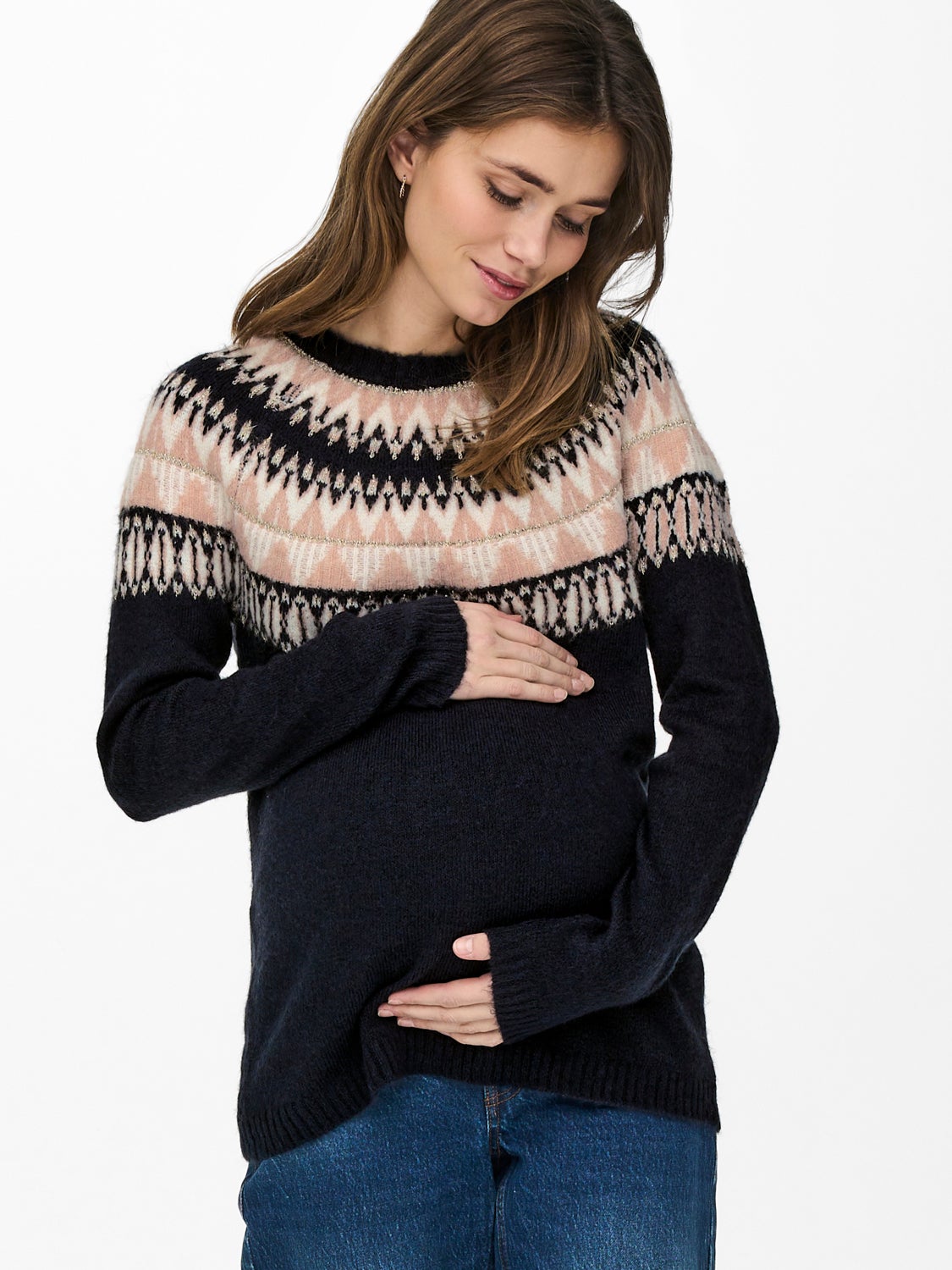 Mama patterned Knitted Pullover