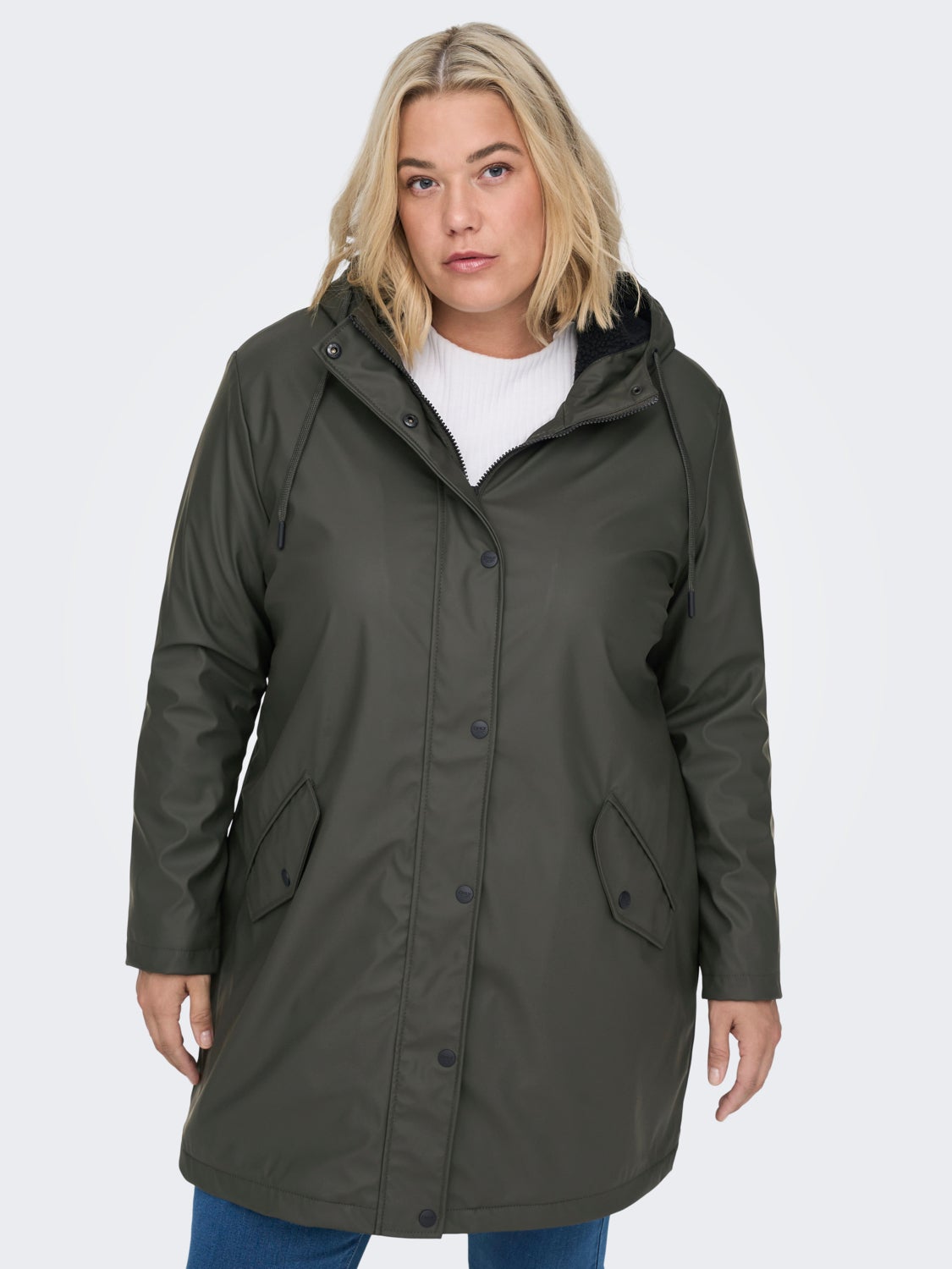 Curvy padded Rain jacket