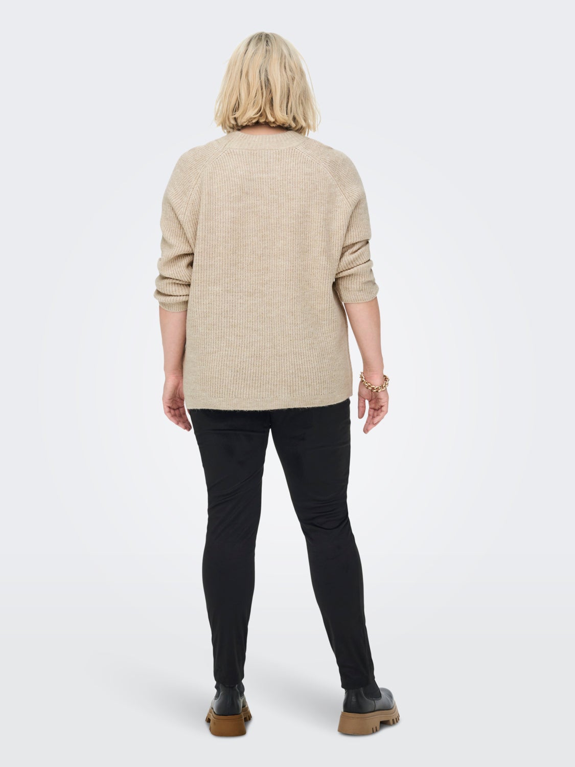 Curvy long sleeve Knitted Pullover