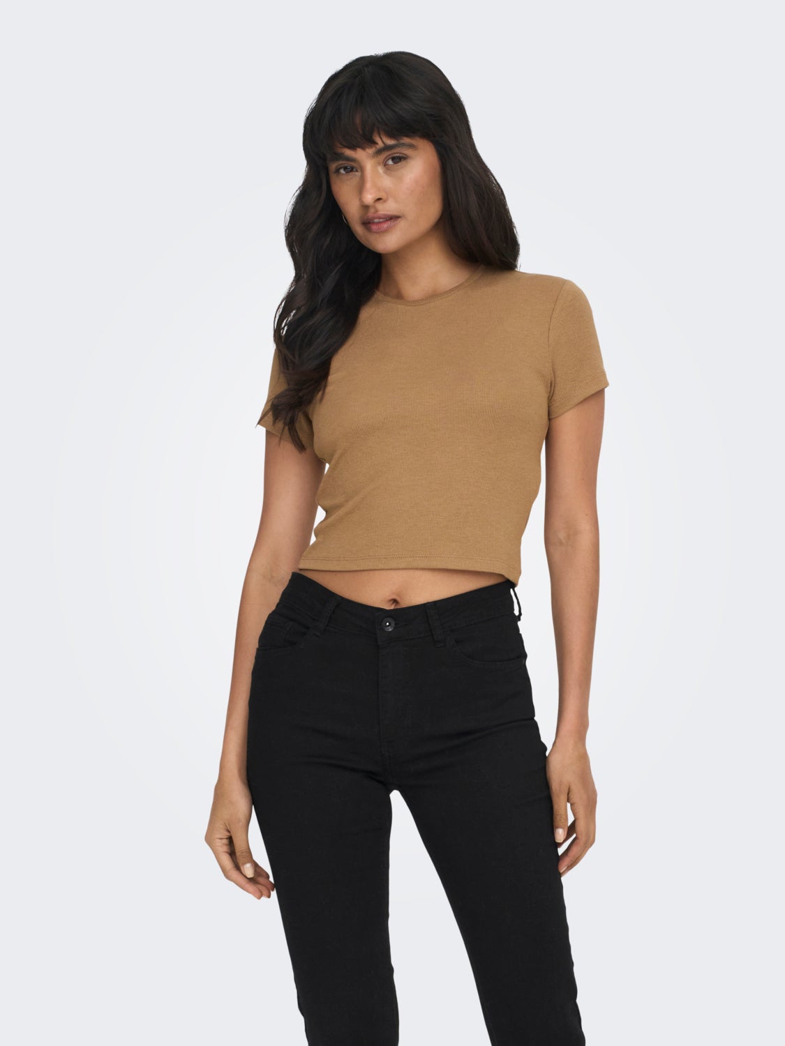 Cropped o-neck top