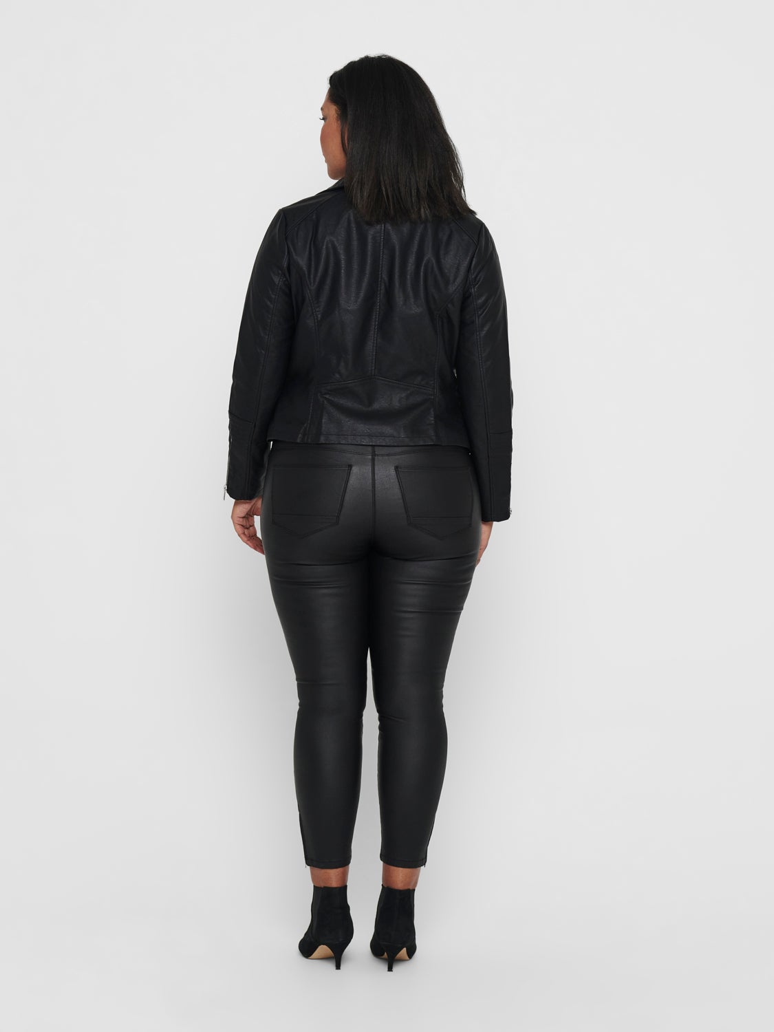 Curvy biker Faux Leather Jacket