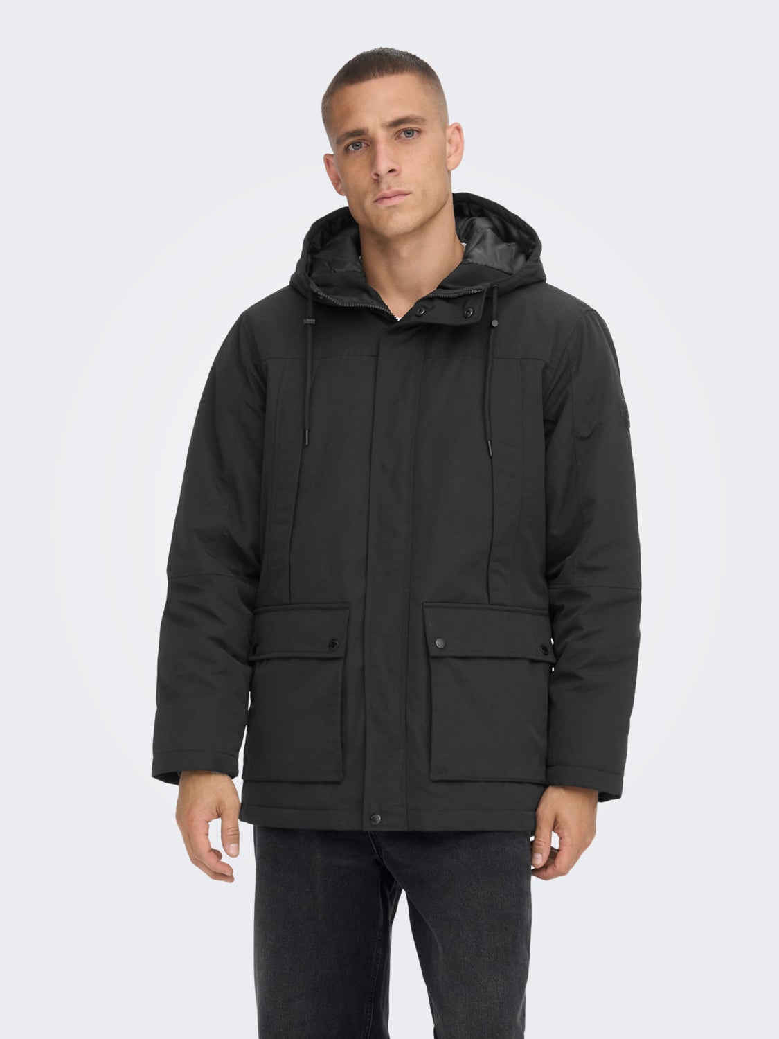 Parka jacket with hood