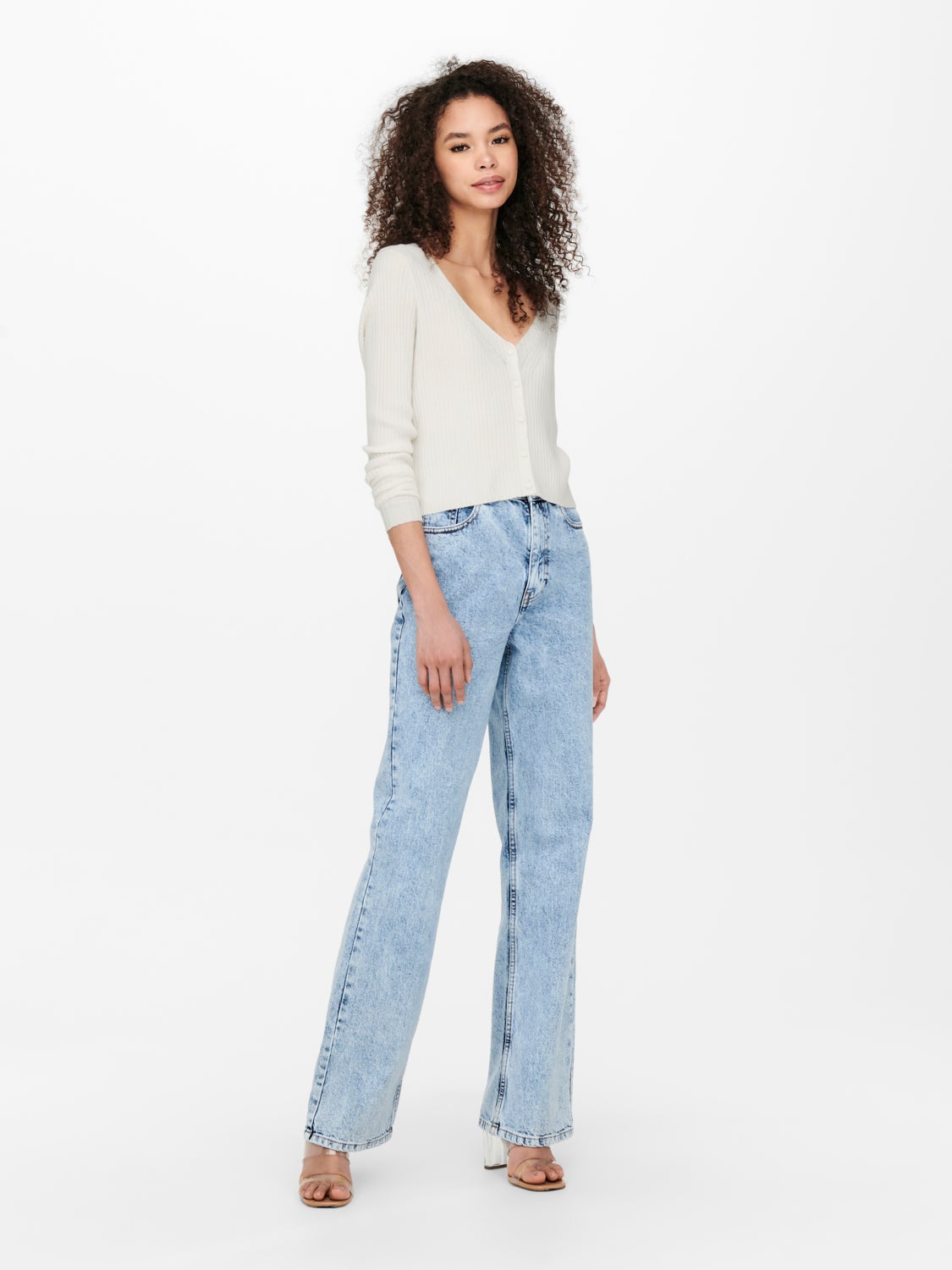 Fitted V-neck Knitted Cardigan