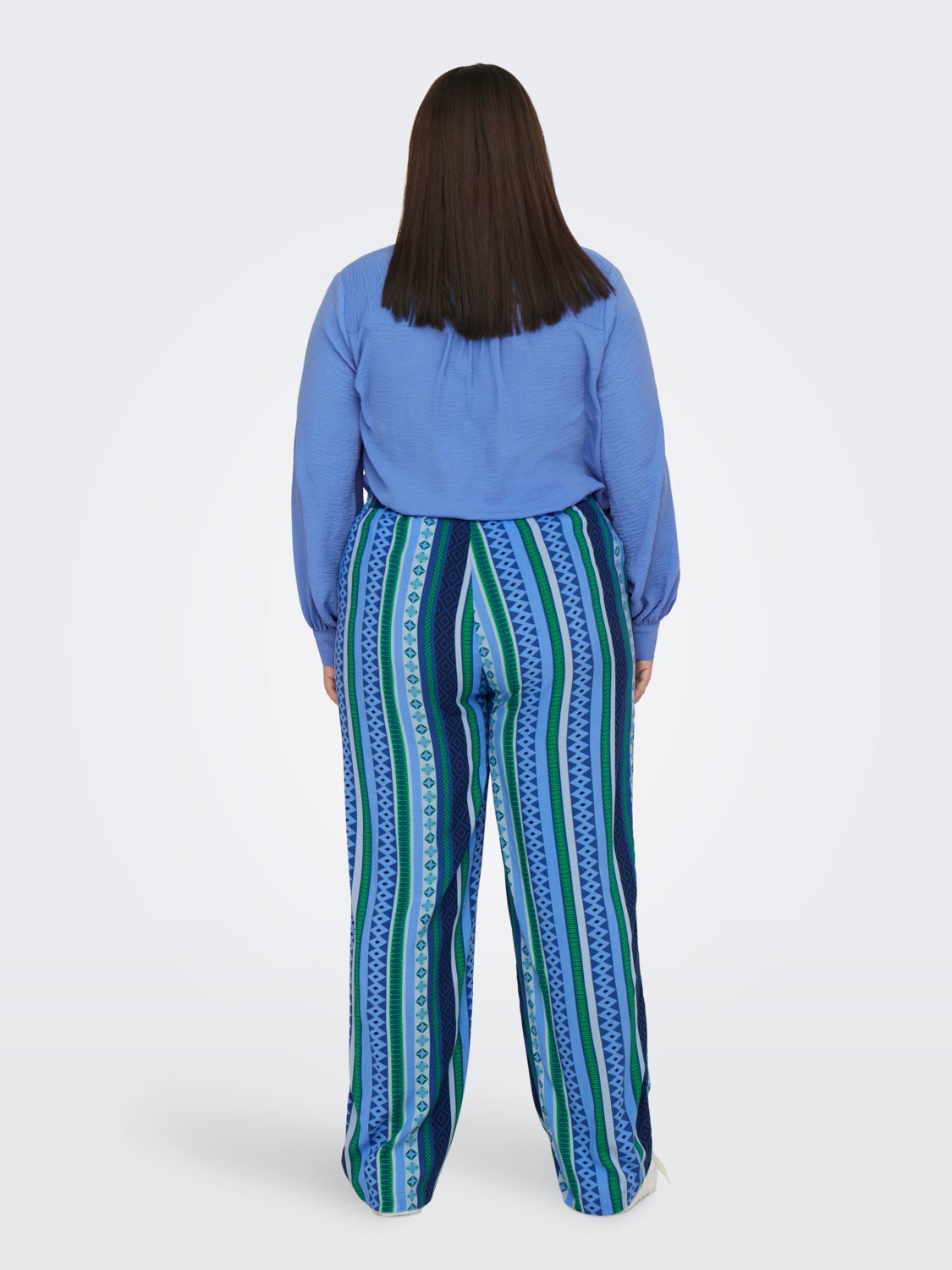 Curvy printed trousers