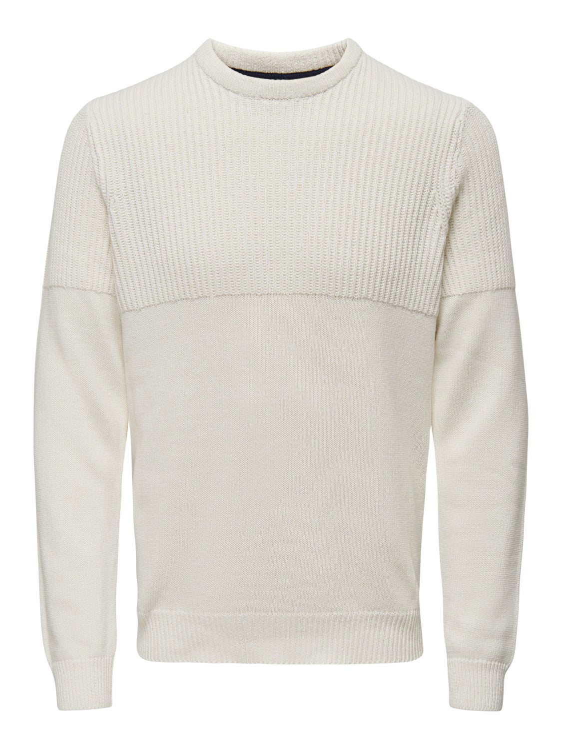 Rib detailed knitted pullover