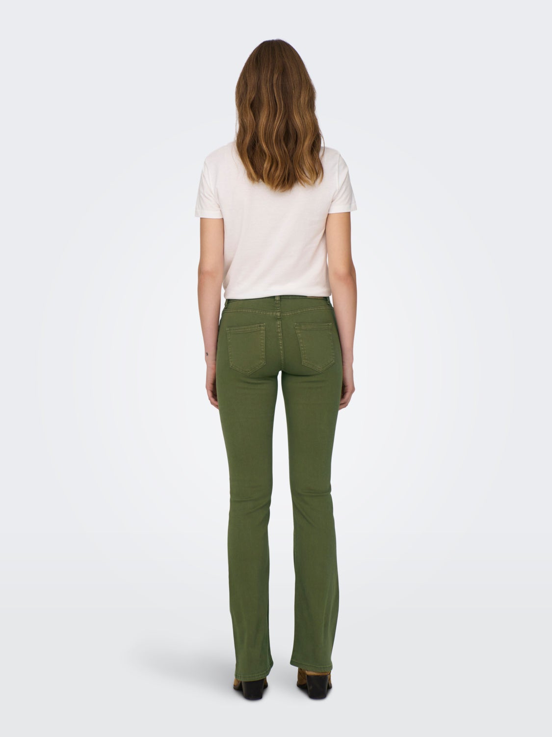 Flared fit trousers