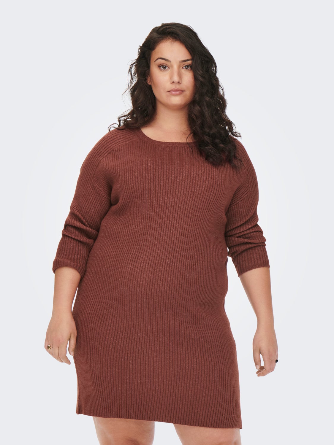 Curvy long sleeved Knitted Dress