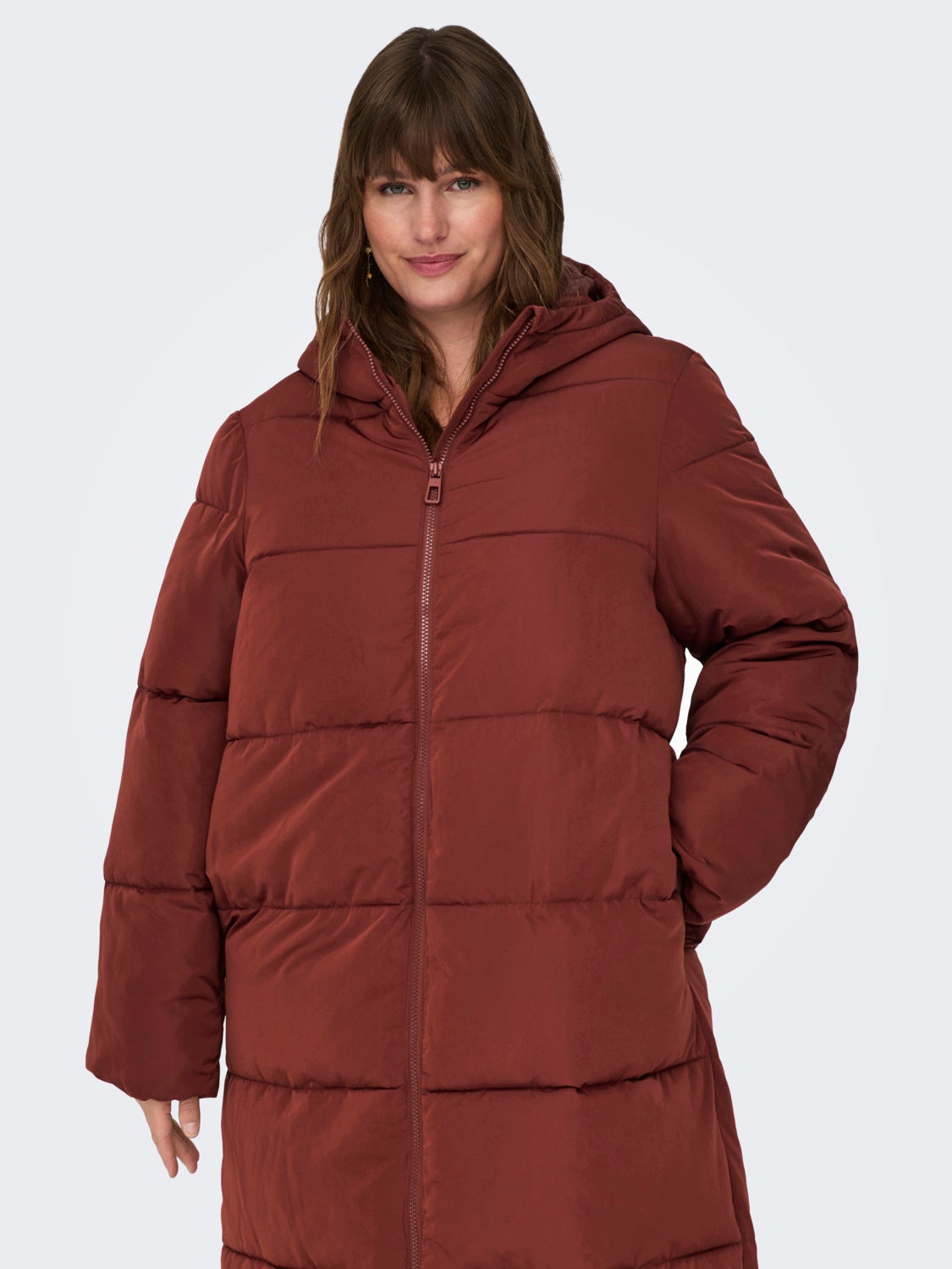 Curvy long puffer jacket