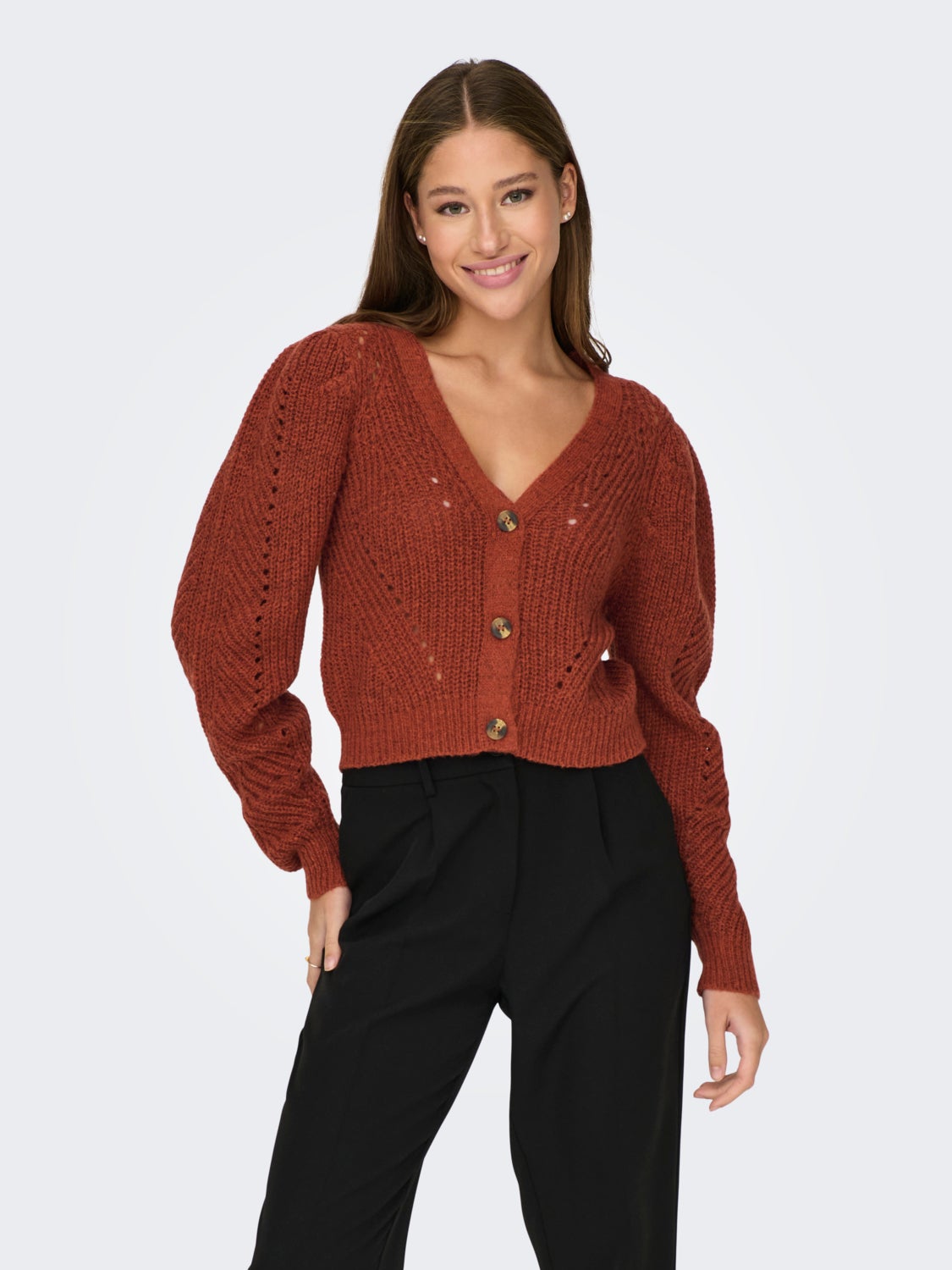 V-Neck Knit Cardigan