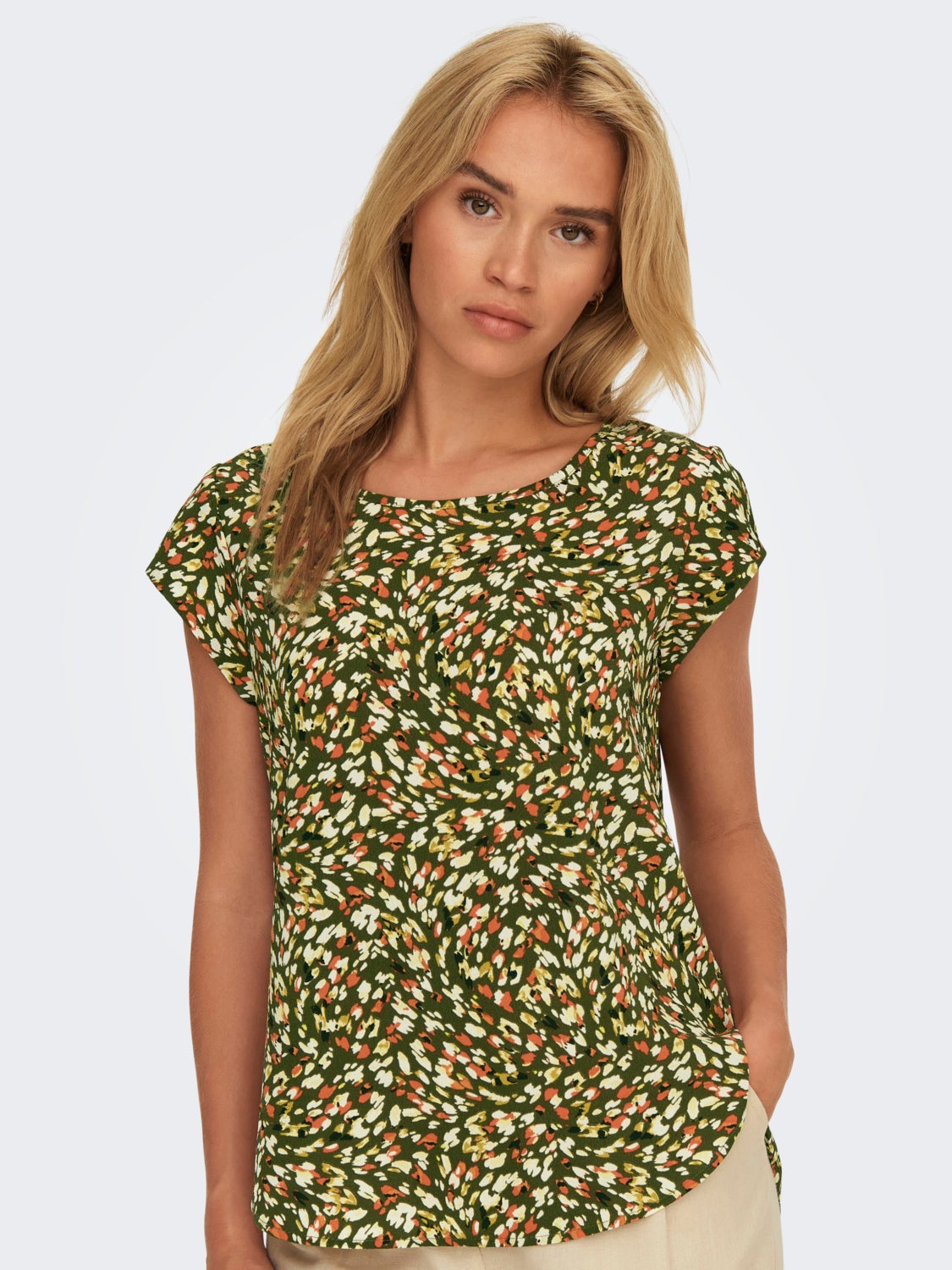 Printed Short Sleeved Top