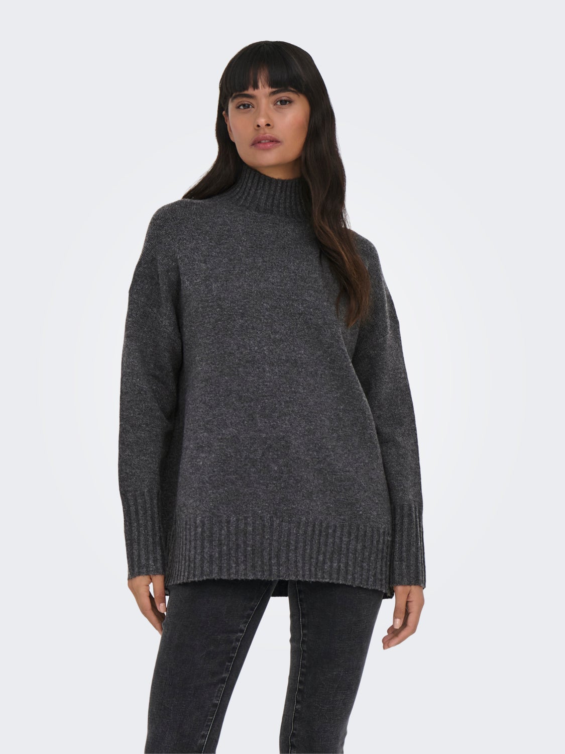 Knit sweat with high neck